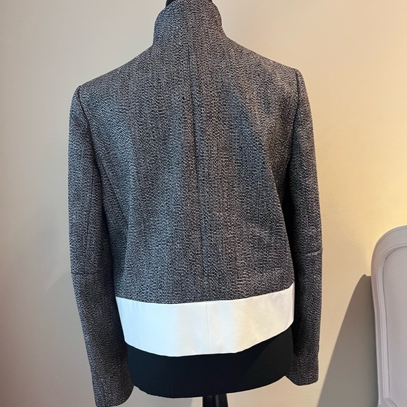 JOSEPH Tweed / Black & Off white Biker Style Jacket - Picture 3 of 7